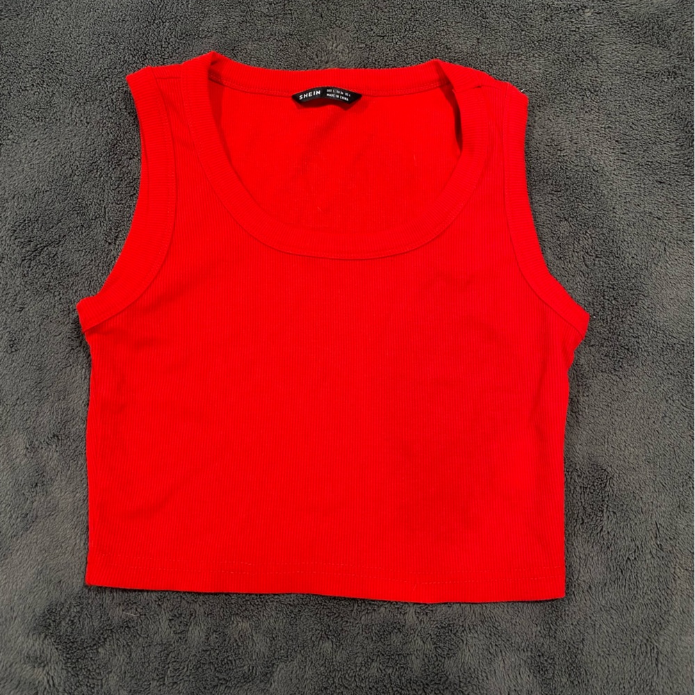 Red tank top